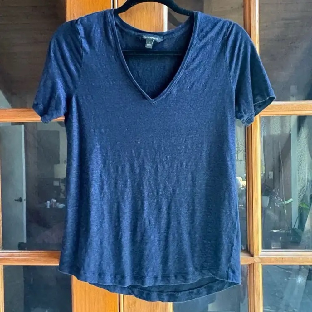 Banana Republic Blue Fitted Short Sleeve T-Shirt